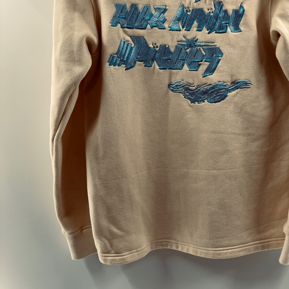 Forever Icy Light Yellow Hoodie – Size Medium, Blue Embroidered Front & Back - Picture 8 of 9
